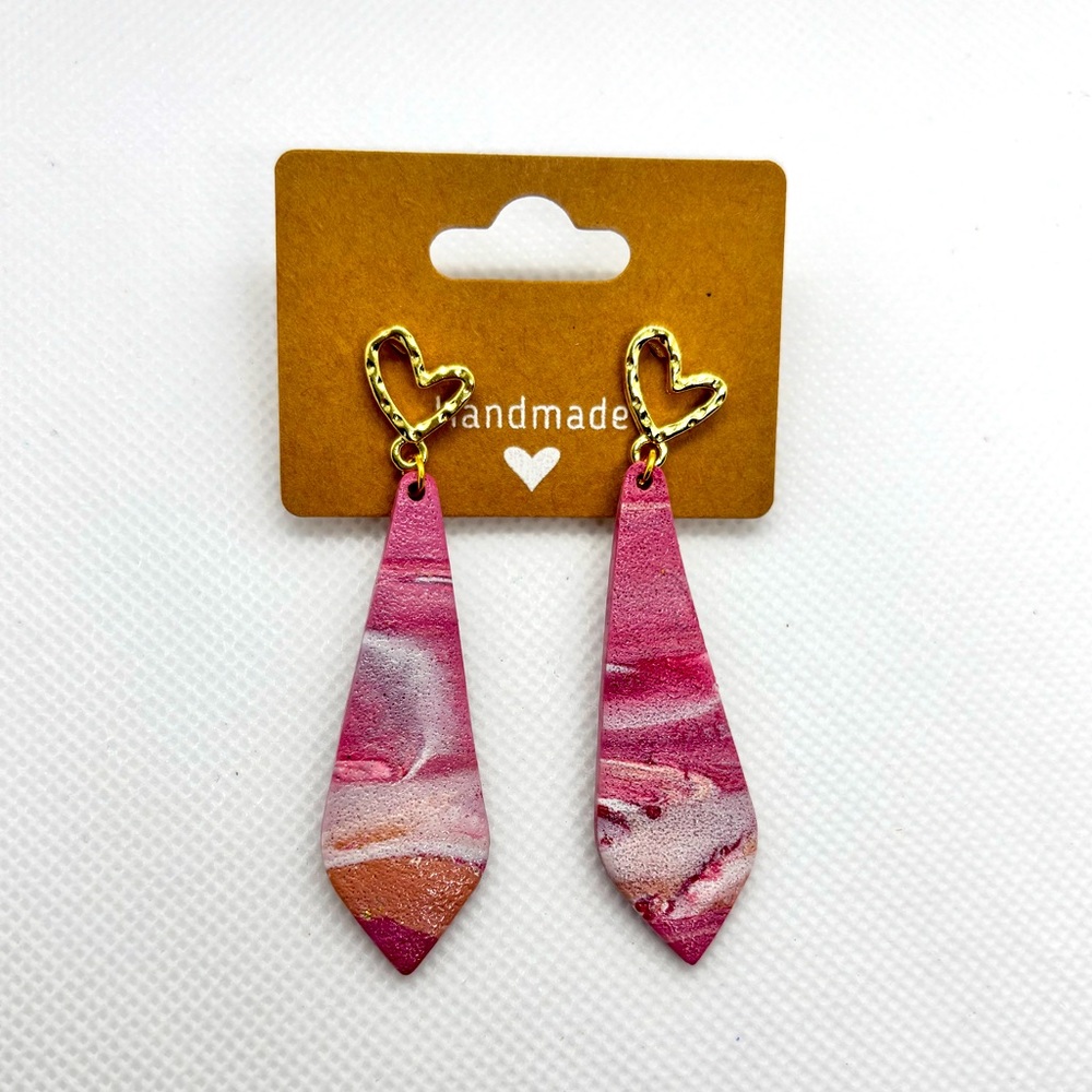 Handmade polymer clay earrings